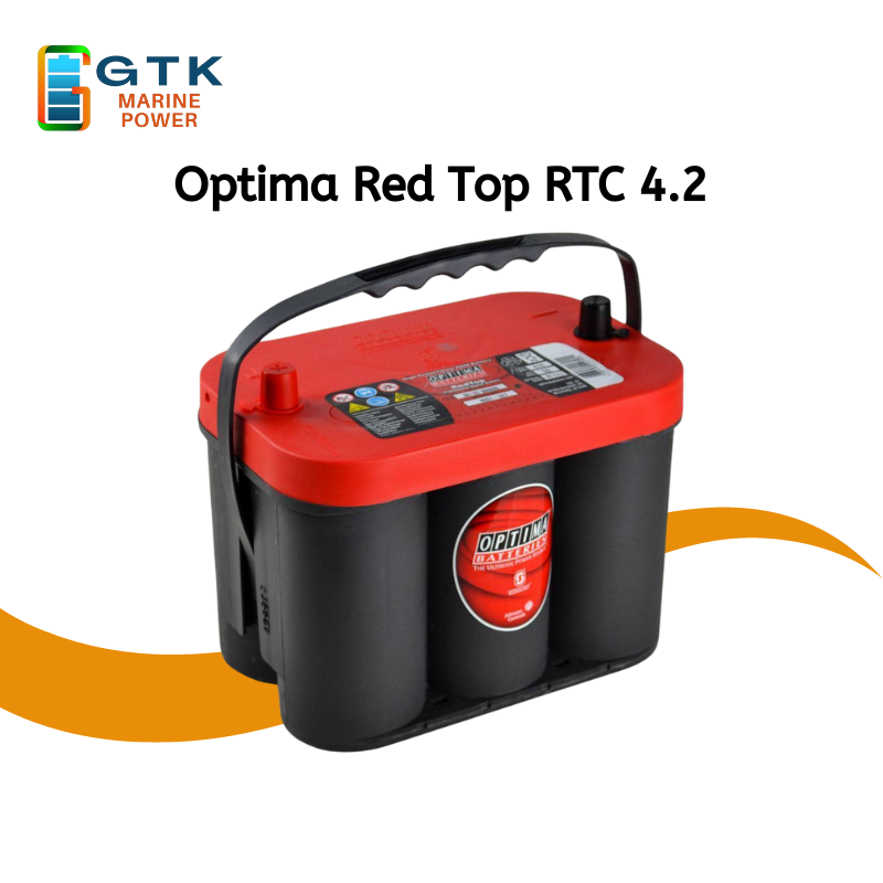 Autobatterie Optima RTS4.2 Red Top 12V 50Ah 815A - Rupteur