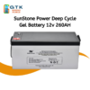 SunStone Power Deep Cycle 12V 260AH Gel Battery