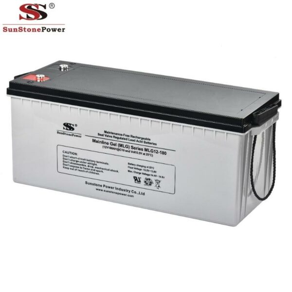 Sun Stone Power Deep Cycle 12V 180AH Gel Solar Battery Side