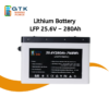 Lithium Battery – LFP 25.6V 280A – 7168Wh