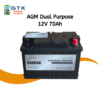 GTK AGM Dual Purpose 12V 70Ah